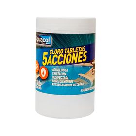 Cloro tableta 5 acciones piscinas 1 kg