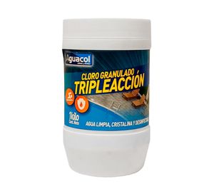 Cloro granulado triple acción piscinas 1 kg