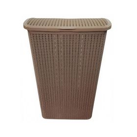 Cesto de ropa Deluxe café claro 60 lt