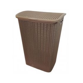 Cesto de ropa Deluxe café claro 60 lt