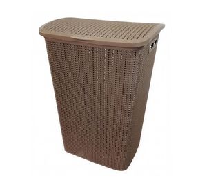 Cesto de ropa Deluxe café claro 60 lt
