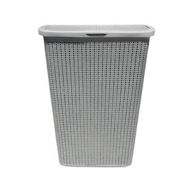 Cesto de ropa Deluxe gris 60 lt