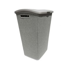 Cesto de ropa Deluxe gris 60 lt