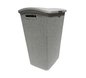 Cesto de ropa Deluxe gris 60 lt