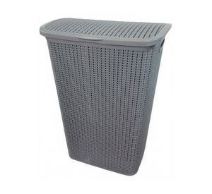 Cesto de ropa Deluxe gris celeste 60 lt