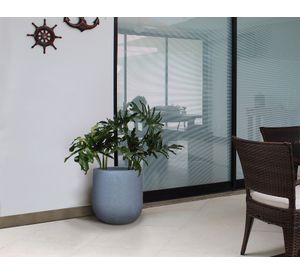 Maceta Rustic Cask 44 cm charcoal