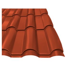 Teja metálica acero prepintado Maule 111x215 cm 0.40 mm terracota