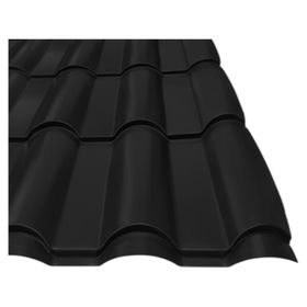 Teja metálica acero prepintado Maule 111.3x215.7 cm 0.40 mm negro