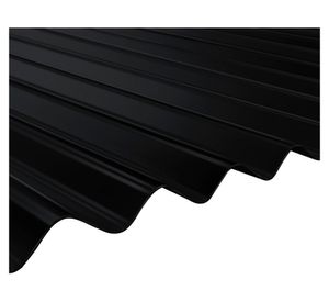 Teja metálica acero prepintado Micro Ondulado 79.6x250 cm 0.35 mm negro