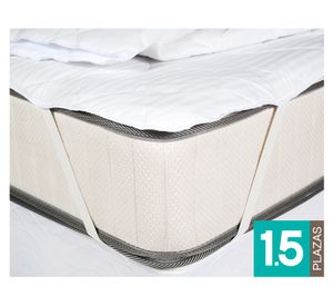 Cubrecolchón 4 esquinas blanco 1.5 plazas