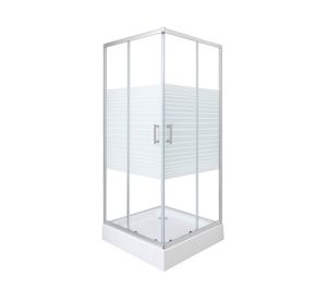 Shower Door recto con receptáculo Strava blanco 70x70x198 cm