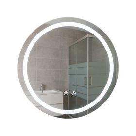 Espejo redondo Touch con luz LED 3 colores 60 cm