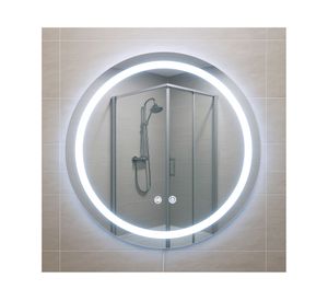 Espejo redondo Touch con luz LED 3 colores 60 cm