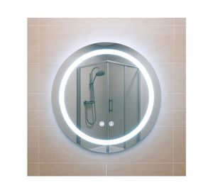 Espejo redondo Touch con Luz LED 3 colores 50 cm