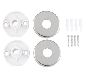 Set flanche con tapa 19 mm inox 2 un.