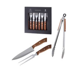 Set cubiertos + accesorio parrilla 11 piezas PAR29