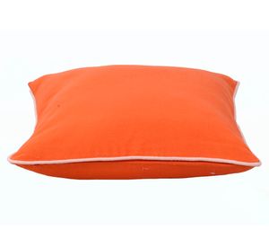 Cojín decorativo algodón naranjo/rosado 45x45 cm