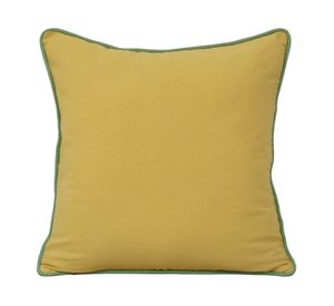 Cojín decorativo algodón amarillo/verde 45x45 cm