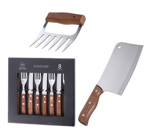 Set cubiertos + accesorio parrilla 10 piezas