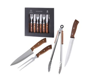 Set cubiertos + accesorio parrilla 12 piezas PAR33