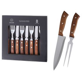 Set cubiertos + accesorio parrilla 10 piezas PAR04