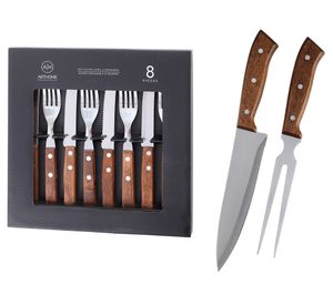 Set cubiertos + accesorio parrilla 10 piezas PAR04