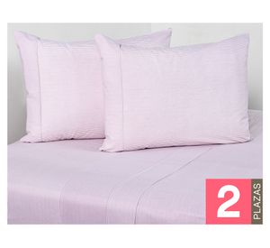 Sábana 2 plazas 144 Hilos Stripe Mauve