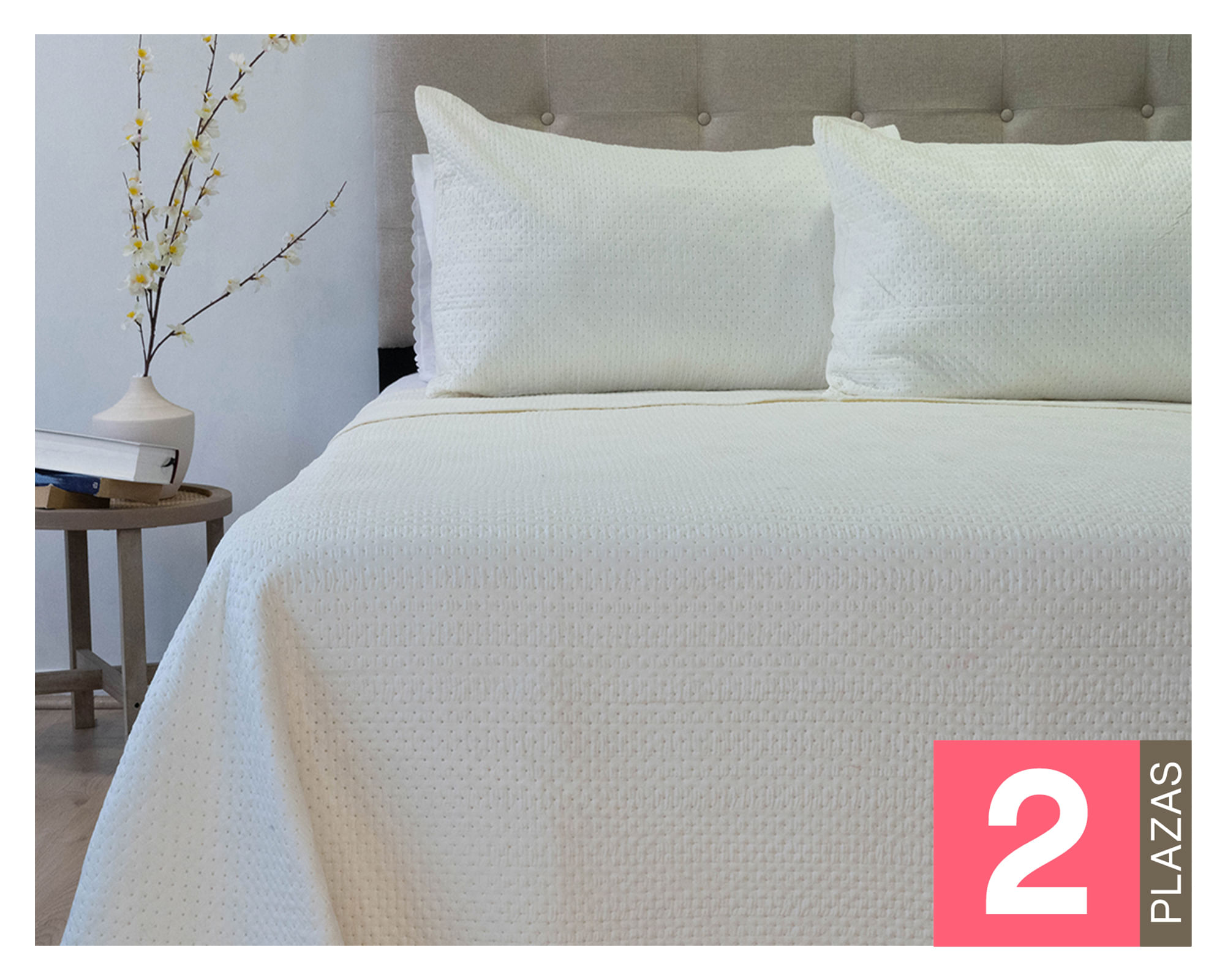Doral Quilt Boston crudo 2 plazas