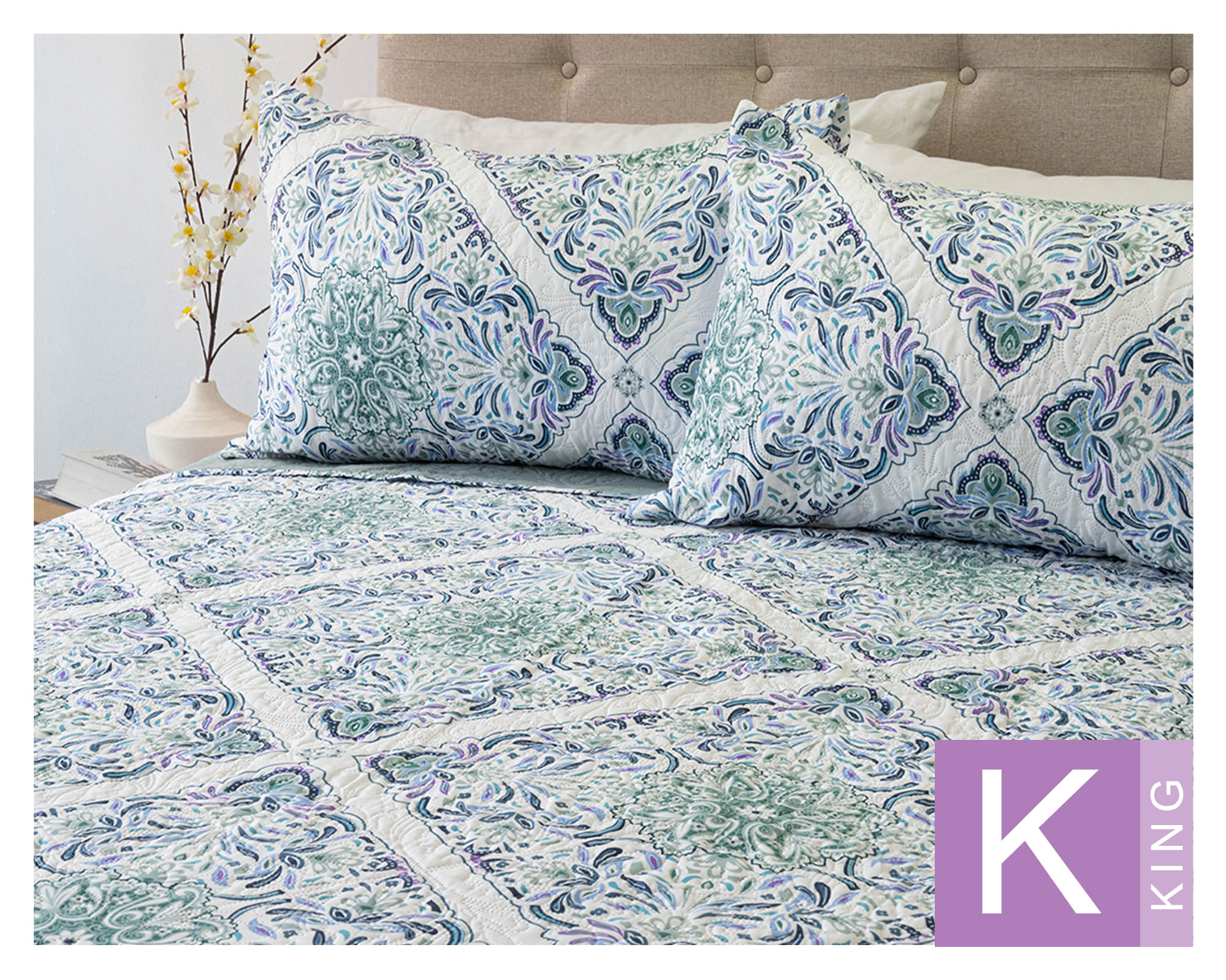 Doral Quilt Hotpress D15 Origins King