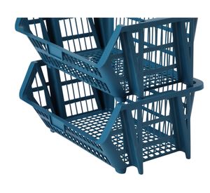 Canasto apilable azul 22 lt 5 unidades