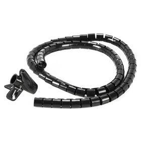 Organizador cables espiral negro 20 mm