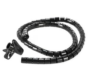 Organizador cables espiral negro 20 mm