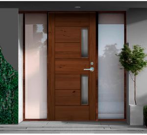 Puerta Empoli pintada 2 vidrios 75x200 cm