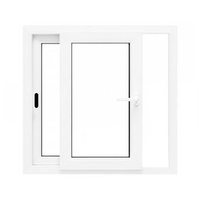 Ventana corredera 140x120 cm PVC alemán termopanel Blindex blanco