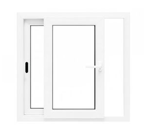Ventana corredera PVC alemán termopanel Blindex 140x120 cm blanco
