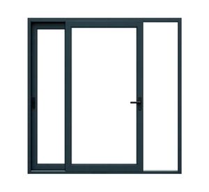 Ventana corredera PVC alemán termopanel Blindex 195x205 cm antracita