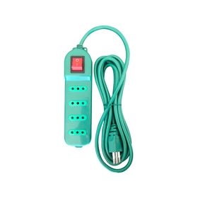 Alargador múltiple 4 posiciones 1.5 m 10A 250V verde