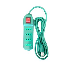 Alargador múltiple 4 posiciones 1.5 m 10A 250V verde