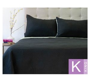 Quilt Origins Bicolor negro/verde King