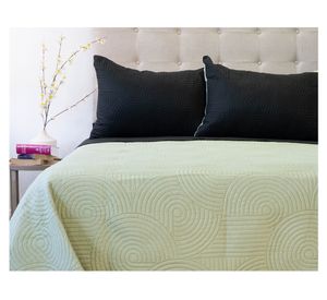 Quilt Origins Bicolor negro/verde King