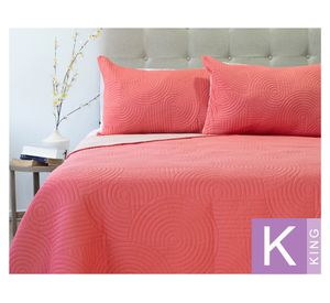 Quilt Origins Bicolor coral/rosa King