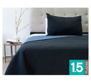 Quilt Origins Bicolor negro/azul 1.5 Plazas