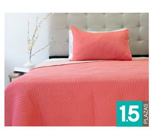 Quilt Origins Bicolor coral/rosa viejo 1.5 Plazas