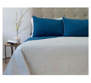 Quilt Origins Bicolor azul/beige 2 Plazas