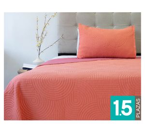 Quilt Origins Bicolor salmón/rosa 1.5 Plazas