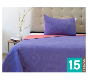 Quilt Origins Bicolor morado/coral 1.5 Plazas