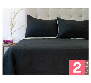 Quilt Origins Bicolor negro/verde 2 Plazas