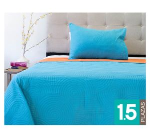 Quilt Origins Bicolor calipso/naranjo 1.5 Plazas