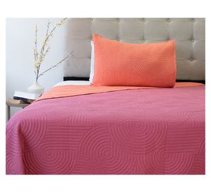 Quilt Origins Bicolor salmón/rosa 1.5 Plazas