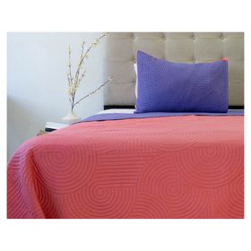 Quilt Origins Bicolor morado/coral 1.5 Plazas